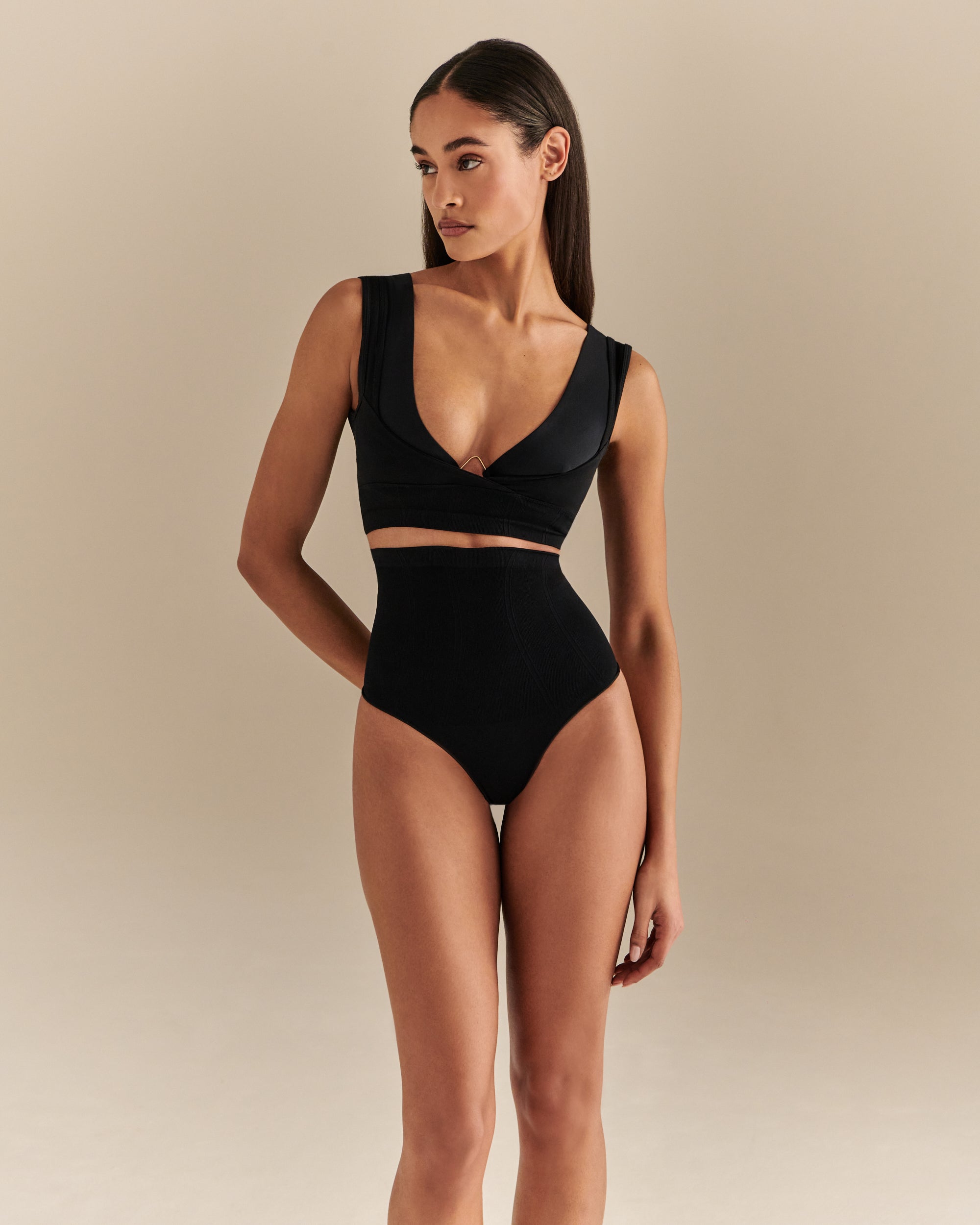 STRING TAILLE HAUTE CHROME